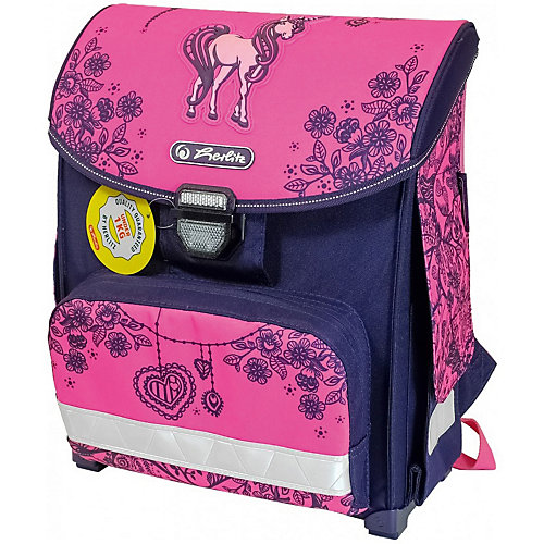 Ранец Herlitz "SMART" Unicorn Day, без наполнения - розовый/розовый от herlitz