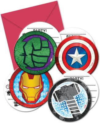 12 Umschläge Kindergeburtstag T2 The Avengers Einladungskarten 12er Set 