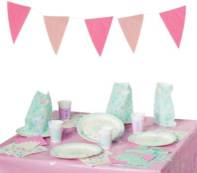 Partyset Under The Sea, 50-tlg. hellblau/rosa