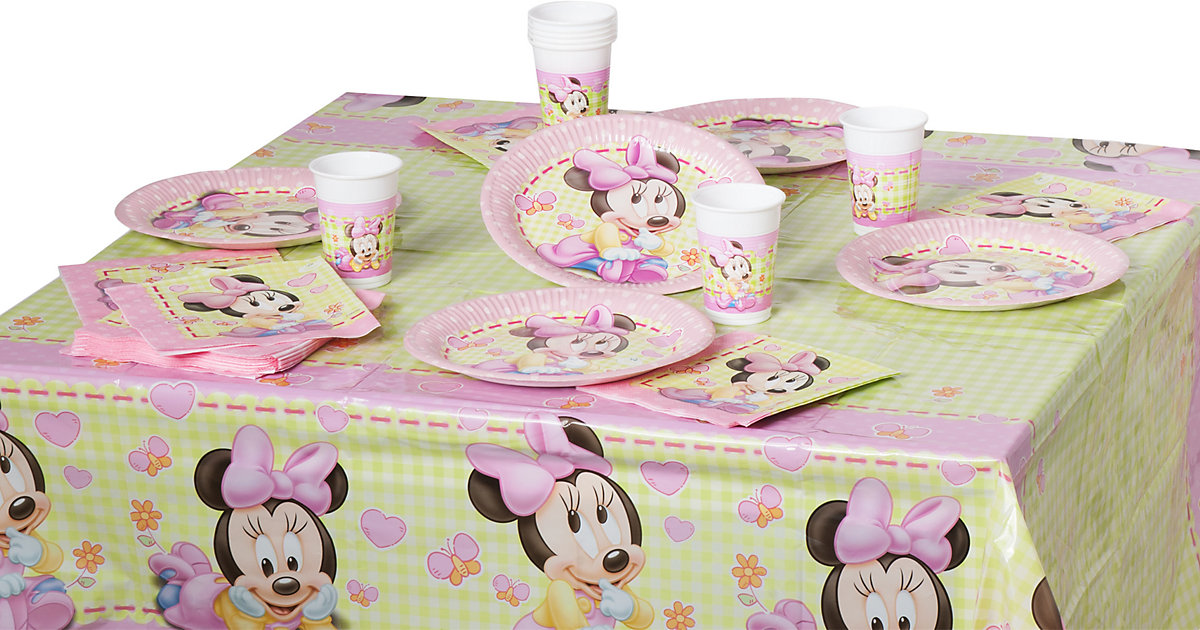 Partyset Minnie Mouse Baby, 37-tlg. rosa