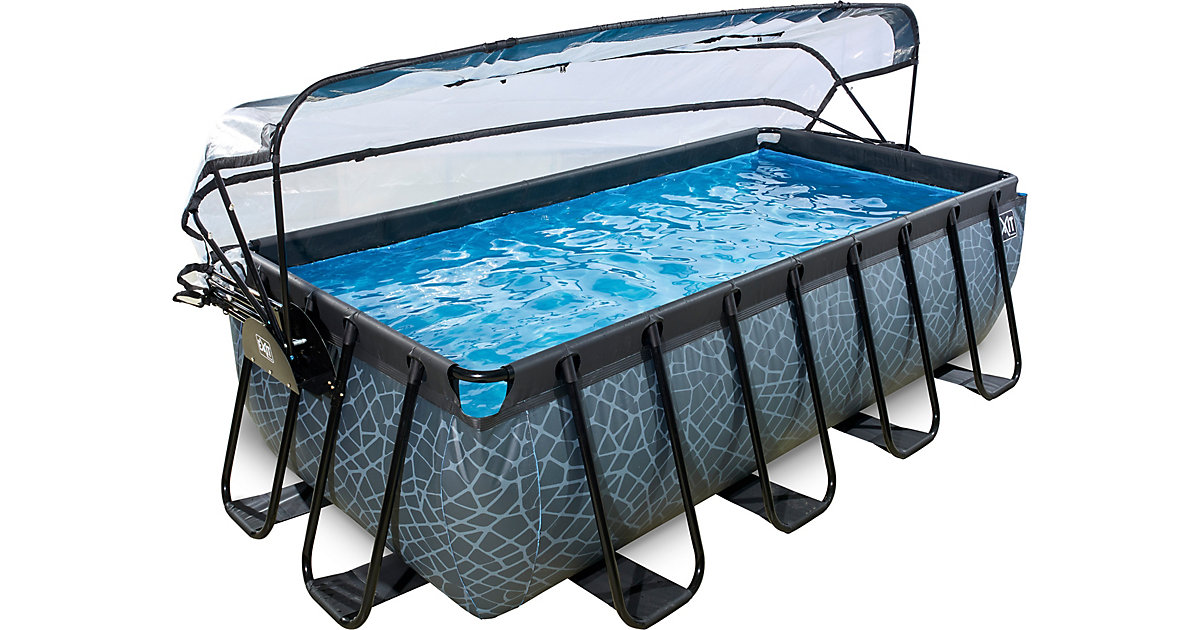 EXIT · Frame Pool 4x2x1m mit Sonnendach, grau EXIT · Frame Pool 4x2x1m mit Sonnendach, grau