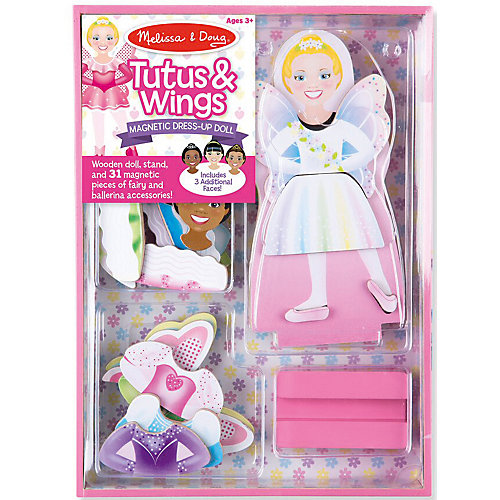 Магнитный набор Melissa & Doug "Юбочки и крылышки", Переодень меня