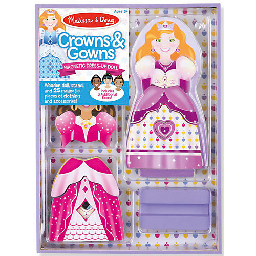 Магнитный набор Melissa & Doug "Корона и наряды", Переодень меня от Melissa & Doug
