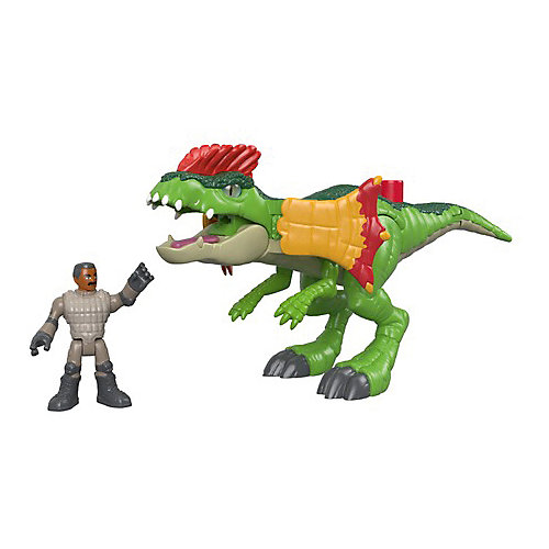 Игровой набор Jurassic World "Динозавры и герои" Дилофозавр и Агент от Mattel