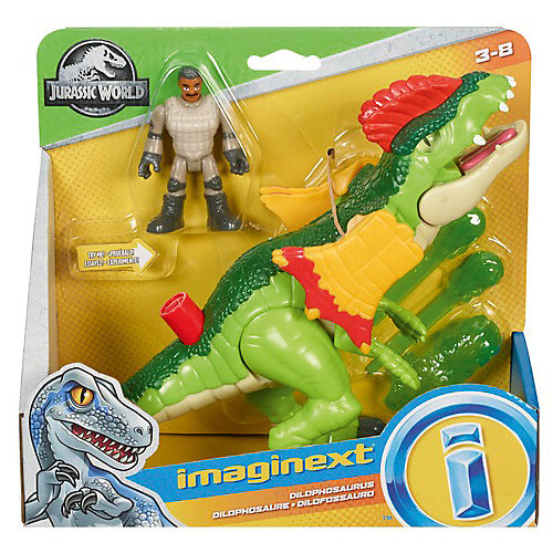 Игровой набор Jurassic World "Динозавры и герои" Дилофозавр и Агент от Mattel