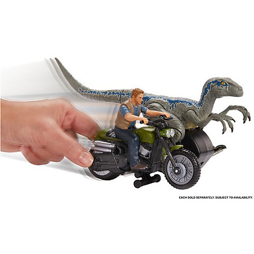 Набор фигурок Jurassic World "Заводные преследователи" Велоцираптор, синий от Mattel