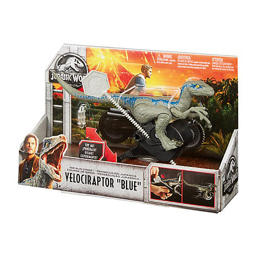 Набор фигурок Jurassic World "Заводные преследователи" Велоцираптор, синий от Mattel