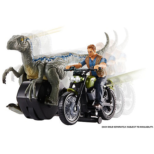 Набор фигурок Jurassic World "Заводные преследователи" Оуэн Грейди на мотоцикле от Mattel
