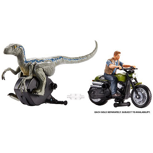 Набор фигурок Jurassic World "Заводные преследователи" Оуэн Грейди на мотоцикле от Mattel