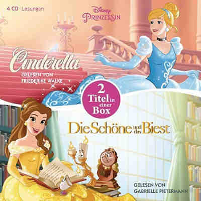 Disney Prinzessin: Die Schöne und das Biest: Cinderella, 4 Audio-CDs
