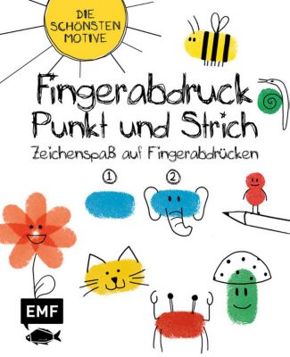 Buch - Fingerabdruck, Punkt und Strich: Zeichenspa auf Fingerabdrcken