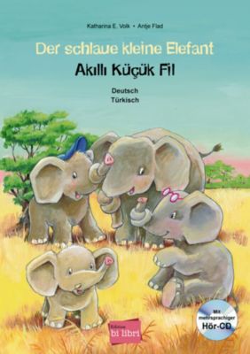 Buch - Der schlaue kleine Elefant, Deutsch/Trkisch, mit Audio-CD