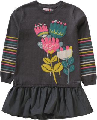 Kinder Strickkleid dunkelgrau Gr. 140 Mdchen Kinder