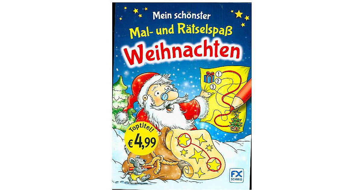 Buch - Mein schönster Mal- und Rätselspaß Weihnachten