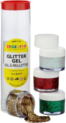 Snazaroo Glittergel-Set B, 4 Farben