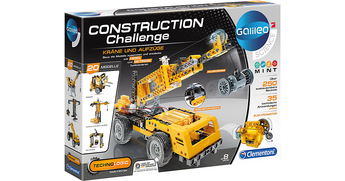 Clementoni · Galileo - Construction Challenge - Kräne & Aufzüge Clementoni · Galileo - Construction Challenge - Kräne & Aufzüge