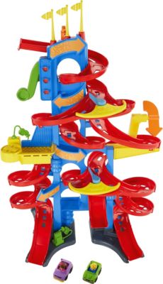 Fisher-Price Little People Hochhaus-Rennbahn, Spielzeugauto-Rennbahn, Spielset mit Musik