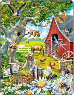 Larsen Rahmen-Puzzle 53 Teile 36x28 cm Bienenzucht