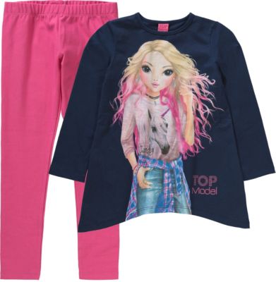 TOPModel Set Longshirt + Leggings dunkelblau Gr. 116/122 Mdchen Kinder