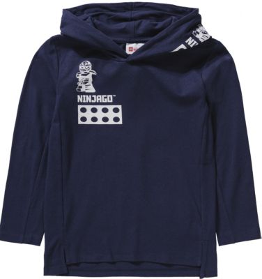 Langarmshirt mit Kapuze NINJAGO dunkelblau Gr. 140 Jungen Kinder
