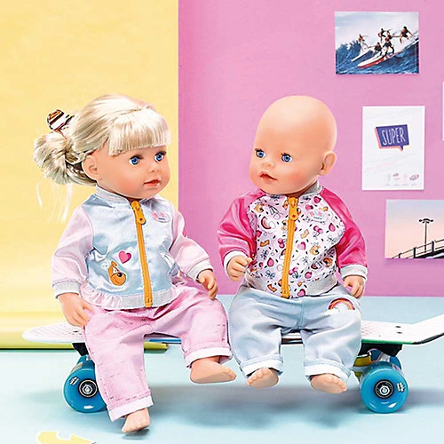 Штанишки и кофточка для прогулки BABY born, голубо-розовые от Zapf Creation