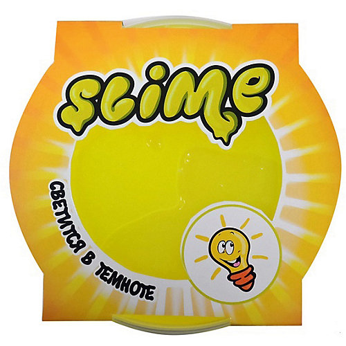 Лизун Slime Mega светится в темноте, желтый от Волшебный мир