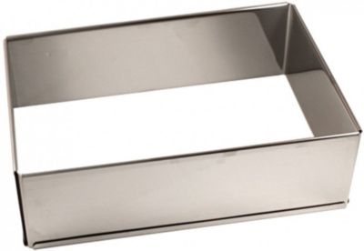 Edelstahl Tortenrahmen ausziehar 17-32 x 25-46 x 7 ,5 cm silber