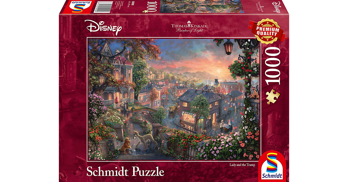 Puzzles: Schmidt Spiele Puzzle 1000 Teile Thomas Kinkade, Disneys Susi und Strolch