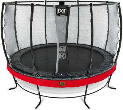Trampolin Elegant Premium 366 cm + Sicherheitsnetz Deluxe, rot 2