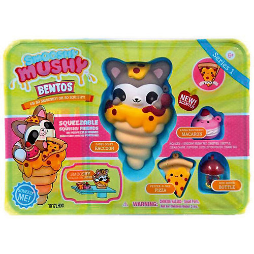 Игрушка-антистресс Smooshy Mushy Bento "Школьный завтрак", Енотик Гэбби Гуи от Smooshy Mushy