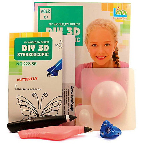 3Д ручка DIY 3D Stereoscopic "3D Magic Glue" Бабочка, 2 ручки от 3D Stereoscopic