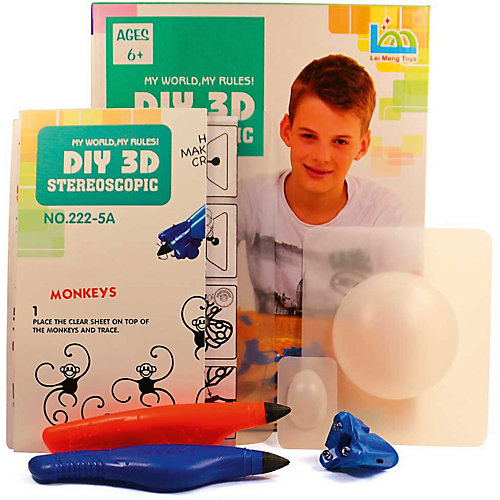 3Д ручка DIY 3D Stereoscopic "3D Magic Glue" Ящерица, 2 ручки от 3D Stereoscopic