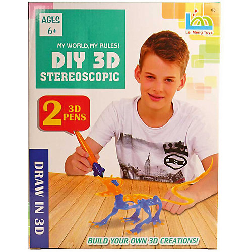 3Д ручка DIY 3D Stereoscopic "3D Magic Glue" Ящерица, 2 ручки от 3D Stereoscopic