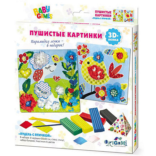 Набор для 3D-лепки Origami "Пудель с птичкой" от Origami