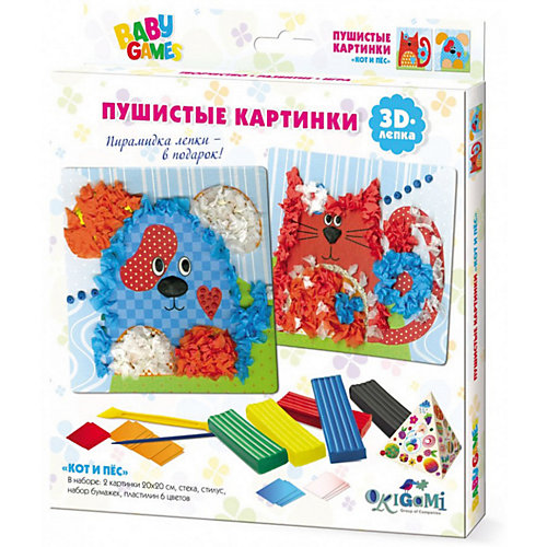 Набор для 3D-лепки Origami "Кот и пес" от Origami