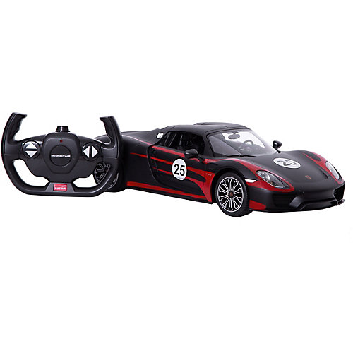 Радиоуправляемая машина Rastar "Porsche 918 Spyder" 1:14, чёрная матовая от Rastar