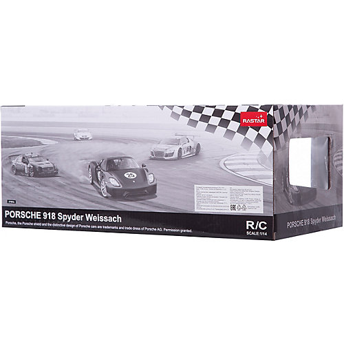 Радиоуправляемая машина Rastar "Porsche 918 Spyder" 1:14, чёрная матовая от Rastar