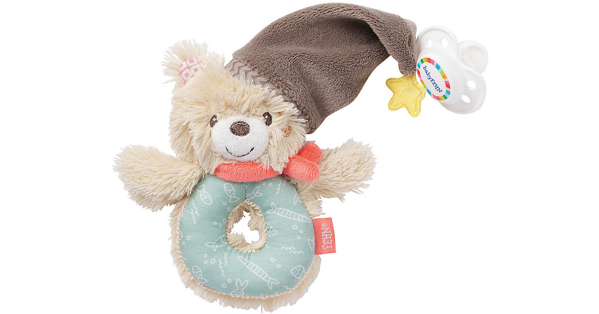 Fehn · Ring-Greifling Bär mit Schnullerhalter Fehn · Ring-Greifling Bär mit Schnullerhalter