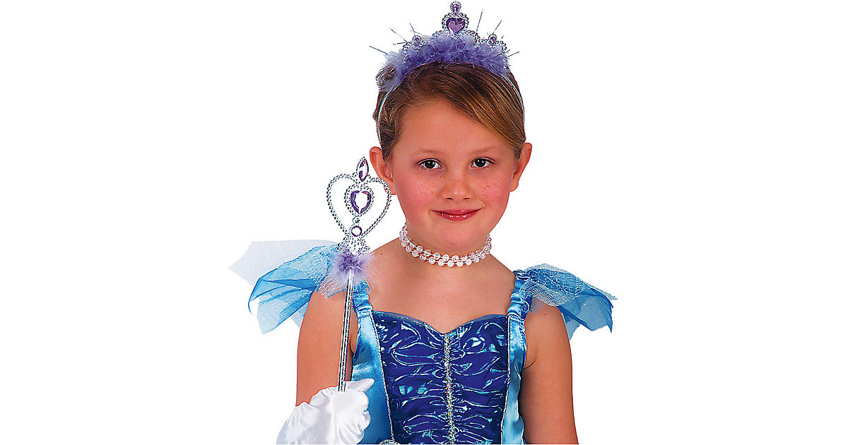 Prinzessin-Set (Krone, Zauberstab), 2-tlg. Mädchen Kinder