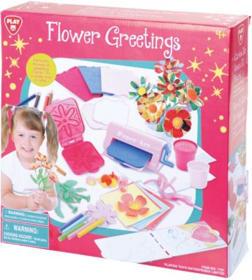 Kreativset Karten mit Blumengren