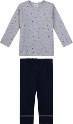 Baby Schlafanzug , Organic Cotton grau Gr. 74 Jungen Baby