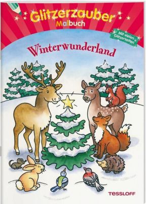 Buch - Glitzerzaubermalbuch: Winterwunderland