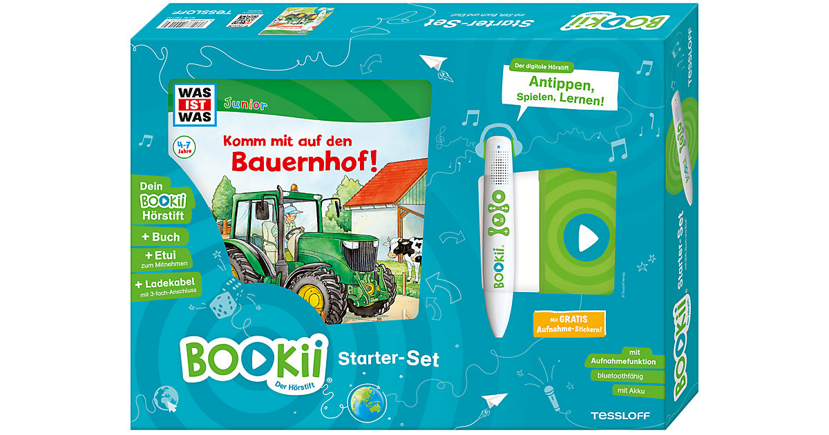 Spielzeug: Tessloff Verlag BOOKii Starterset WAS IST WAS Junior: Komm mit auf den Bauernhof! Buch + Hörstift