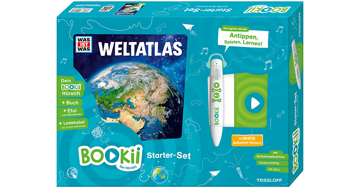 Spielzeug: Tessloff Verlag BOOKii Starterset WAS IST WAS Weltatlas! Buch + Hörstift