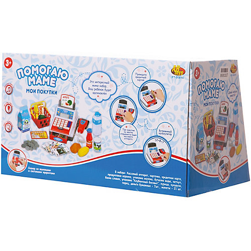 Игровой набор ABtoys "Помогаю Маме" Касса, в наборе с продуктами и аксессуарами, 40 предметов от ABtoys