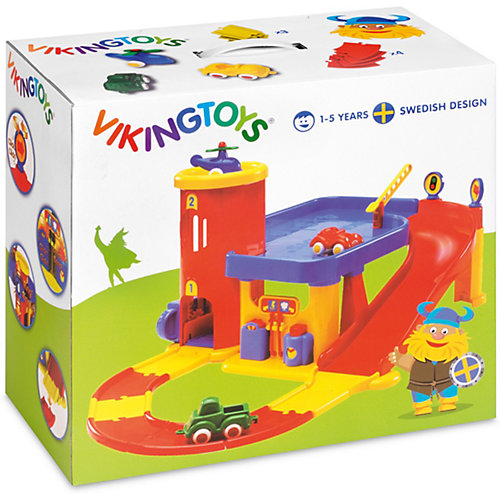 Гараж 2-х уровневый Viking Toys с набором дороги и машинками от Viking Toys