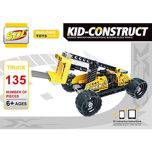 3D-Конструктор SDL "Kid-Construct" Погрузчик, 135 деталей от SDL
