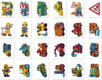 Mini-Tattoos Baustelle, 24 Stück 2