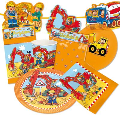 Partyset Baustelle, 54-tlg.