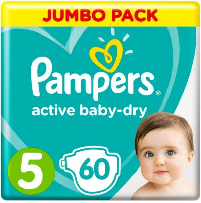 Подгузники Pampers Active Baby-Dry 11–16 кг, 60 шт